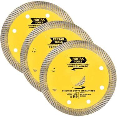 Imagem de Disco De Corte Para Porcelanato 105X20Mm Kit 03 Un - Fertak