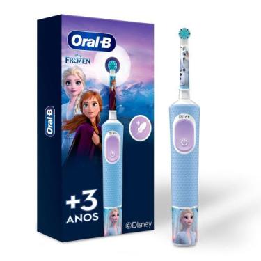 Imagem de Escova de Dente Elétrica Infantil Oral-B Disney Frozen Bivolt - 1 Unid