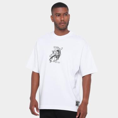 Imagem de Camiseta Oversized Santos Com o Peixe Masculina-Masculino