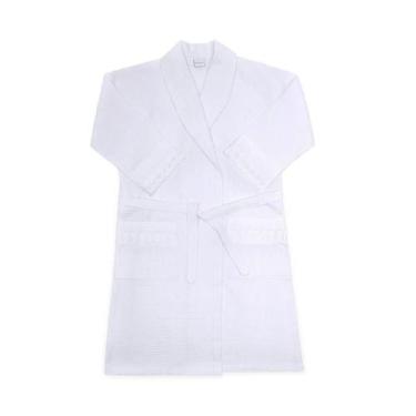 Imagem de Roupão KazzaVip Unissex Piquê 100%Algodão Linha Cristal Aplicação de R