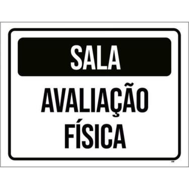 Imagem de Kit 3 Placas Sinalização - Sala Avaliação Física 36X46 - Sinalizo