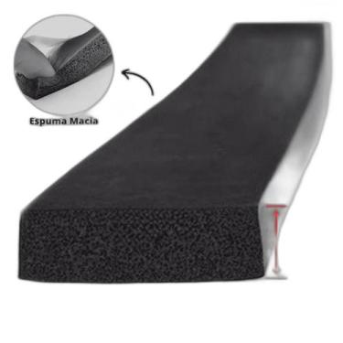 Imagem de Espuma Fita Adesiva Pvc Borracha Vedação E=4Mmx10 Mts Preta - Leolud
