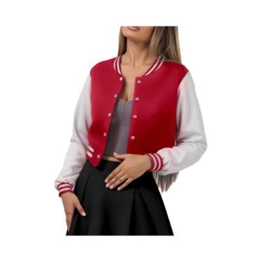 Imagem de Jaqueta Feminina Casual Versátil De Manga Longa Com Botões Estilo Retr
