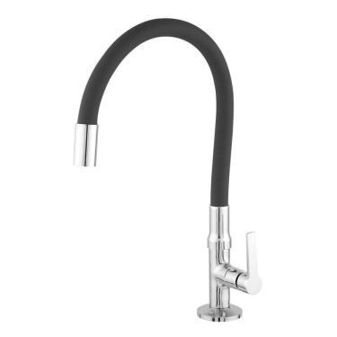 Imagem de Torneira Giratória para Cozinha Mesa Color Flex 1/4 de Volta Cristal Cromado