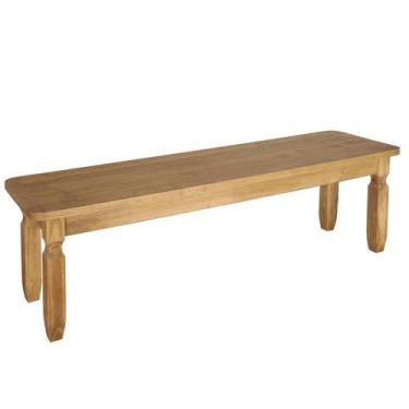 Imagem de Banco corona rústico 1, 80 m ideal p/ area externa - madeira maciça - 