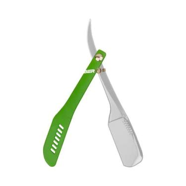 Imagem de Navalha Profissional De Aço Inoxidável Para Barbeiro, Lâmina Reta Dobr