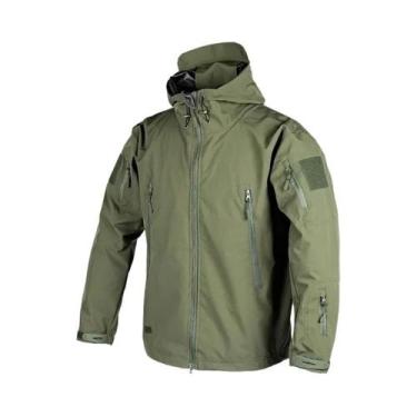 Imagem de Jaqueta Tática Impermeável Masculina Com Capuz, Casaco De Caminhada Co