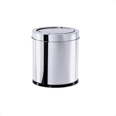 Imagem de Lixeira Inox Decorline 5,4 Litros Com Tampa Basculante 20 cm de Altura