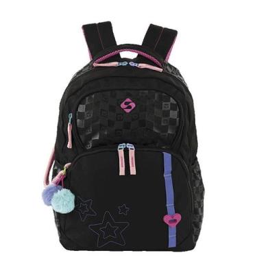 Imagem de Mochila Grande Sestini Color Pop - Preto, Preto