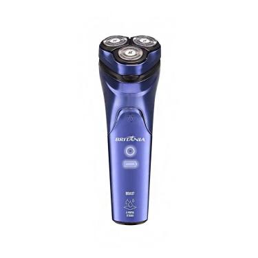 Imagem de Barbeador Elétrico Britânia BBA07 Sem Fio à Prova d’Água Azul Cromado Bivolt