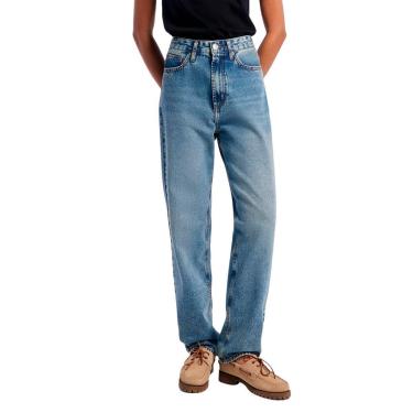 Imagem de Calça Jeans Feminina Hering Mom Cintura Alta-Feminino