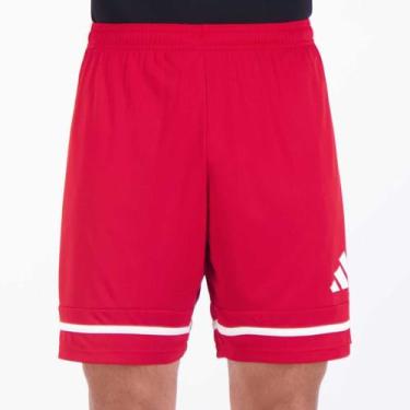 Imagem de Calção Adidas Squadra 25 Vermelho e Branco, P