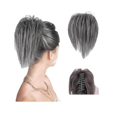 Imagem de Aplique De Cabelo Sintético Com Presilha De Garra, Coque Ondulado E Ca