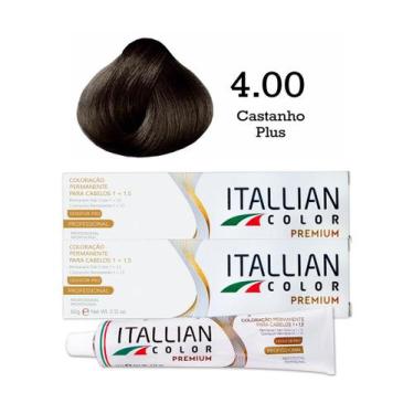 Imagem de 2 Unidades Coloração Itallian Color 4.00 Castanho Plus - Itallian Hair