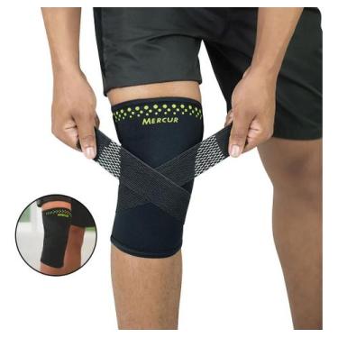 Imagem de Joelheira Termocompressão Mercur Cintas Cruzadas Bilateral, G