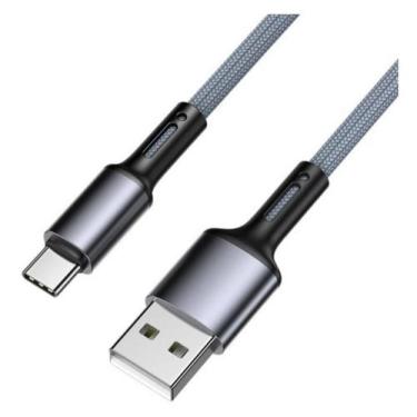 Imagem de Cabo Carregador Rápido Usb Tipo C - 1 Metro Reforçado Nohon, Cinza