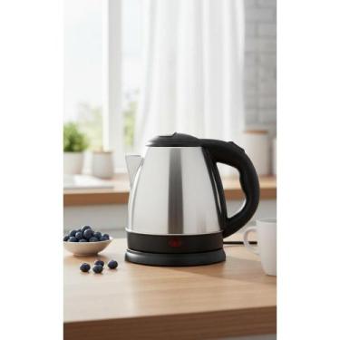 Imagem de 2x Chaleira Elétrica Inox 1,2L Rápida e Segura 127V - Congratulations 