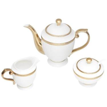 Imagem de Conjunto De 3 Peças Para Chá De Porcelana Branco Paddy Wolff
