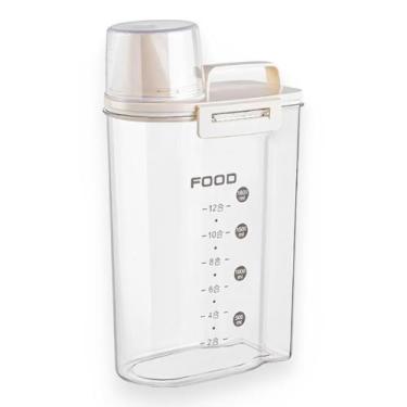 Imagem de Pote Hermético 2500ml C/ Medidor Bico Dosador Acrílico Grãos - Kadê