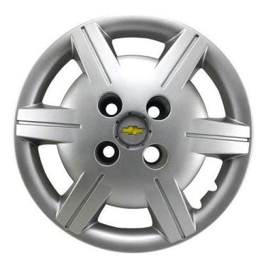 Imagem de Calota Aro 13 Corsa Classic 2012 À 2015 Prata + Emblema Prata - GFM
