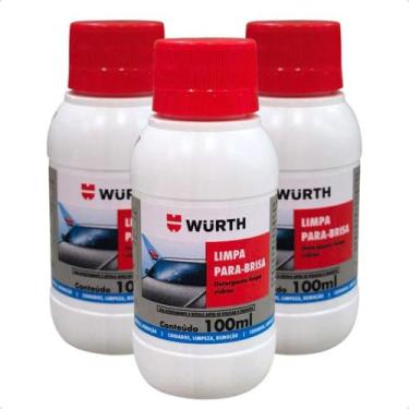 Imagem de 3 Limpa Para Brisas 100ml Wurth Limpa Vidros Concentrado - Würth