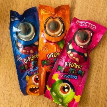 Imagem de Pirulito Neon De Olho Com Cabo Que Brilha No Escuro Monsters - Danilla