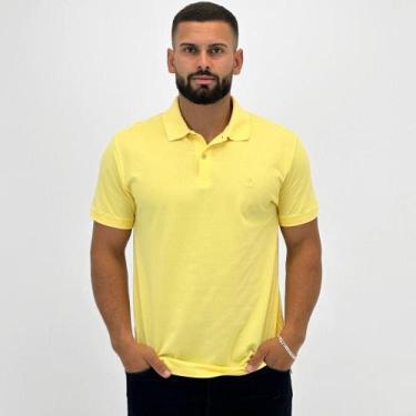 Imagem de Camisa Polo Dudalina Manga Curta Masculina, XGG, Amarelo