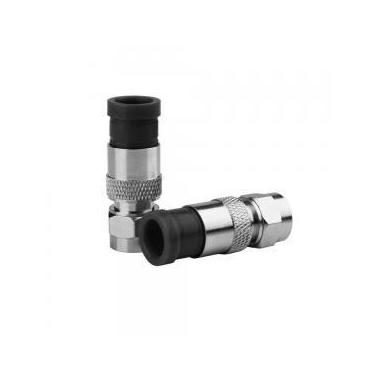Imagem de Conector F Compressão RG59 (Preto) - Importados