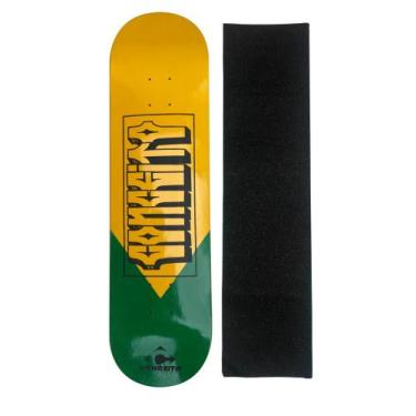 Imagem de Shape de Skate Conceito Logo Grapixo Marfim + Lixa Nacional Grátis, Ve