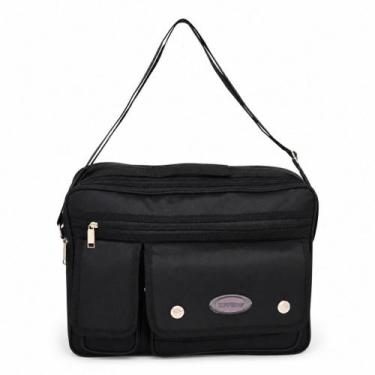 Imagem de Bolsa Transversal Pasta Executiva Reforçada Trabalho Viagem cabe noteb