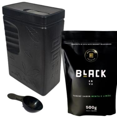 Imagem de Kit Tereré 1 Erva Mate Tereré Black Erva + Porta Erva Mate Black Erva 