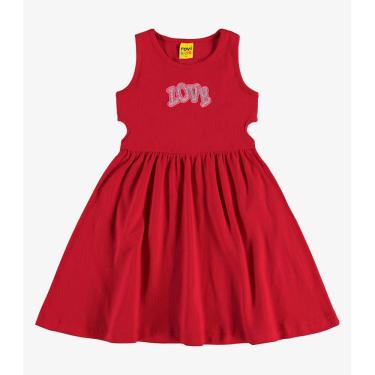 Imagem de Vestido em Ribana 2x1 Rovi Kids Vermelho