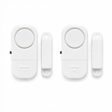 Imagem de Kit Alarme Antifurto Sonoro com Sensor Magnético para Segurança de Por