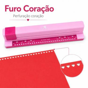 Imagem de Furador Encadernação Multi Medidas Furo Coração Art&Montagem - ART E M