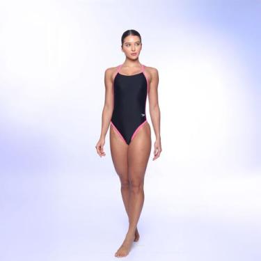 Imagem de Maiô New Cross Média Recorte - ROSA PRETO P - Speedo, 150