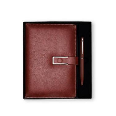 Imagem de Kit Executivo de Caderneta e Caneta Personalizados em material sintéti