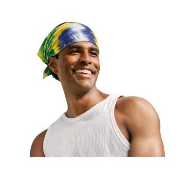 Imagem de 5 Bandana Faixa Lenço Brasil Copa do Mundo Kit Torcida Verde e Amarelo