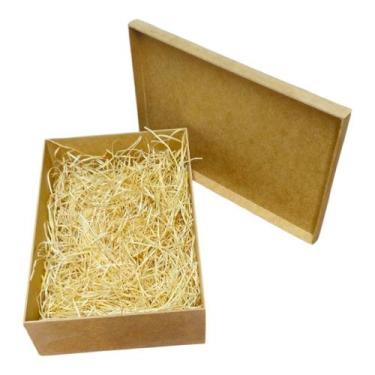 Imagem de Caixa em MDF Cru para Azeite com Tampa e Fita de Cetim - 30x25x8cm - n