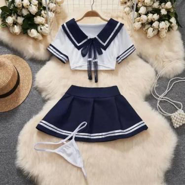 Imagem de Conjunto De Lingerie Sexy Para Mulheres, 2 Peças, Uniforme De Estudant