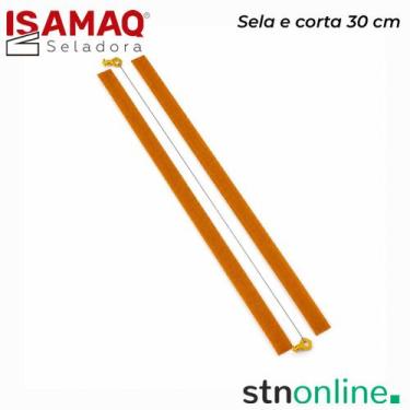 Imagem de Kit Refil Sela e Corta de 30cm Teflon Fio Niquel para Seladoras Manual