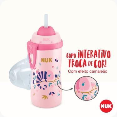 Imagem de Copo Flexi Cup 300Ml + 12M Changes Color Rosa Nuk