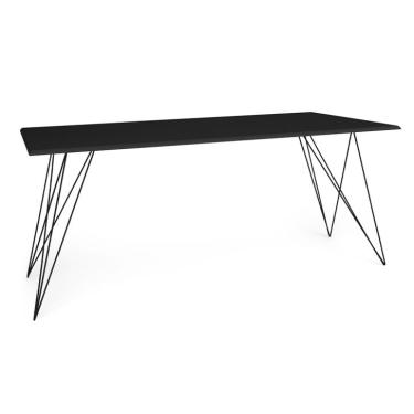 Imagem de Mesa de Jantar Retangular Trama Preta 140 cm