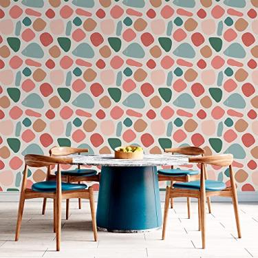 Imagem de Papel de Parede Adesivo Colorido Pedritas da Alicia Lavável