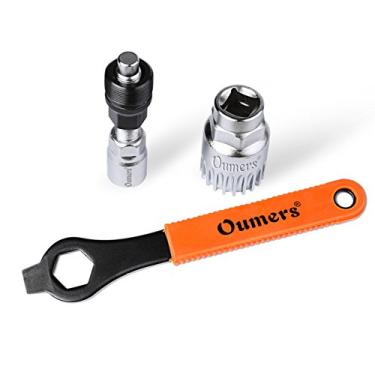Imagem de Oumers Extrator de manivela de bicicleta/removedor de braço e removedor de suporte inferior com chave inglesa/chave de 16 mm. Kit de ferramentas de reparo de bicicleta profissional