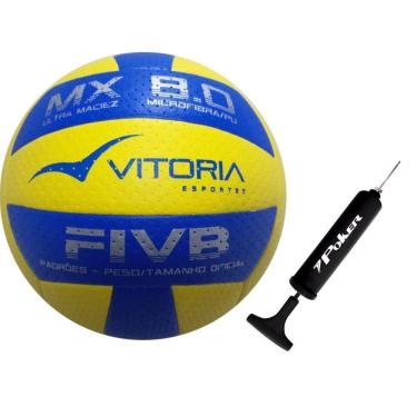 Imagem de Bola Volei Oficial Vitoria Mx 8.0 Pro Ultra Macia C Bomba Ar