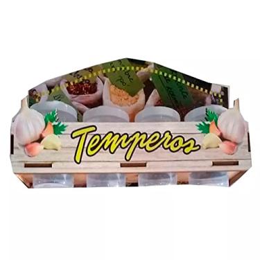 Imagem de Porta Temperos - Condimentos de Parede em Madeira - Alho