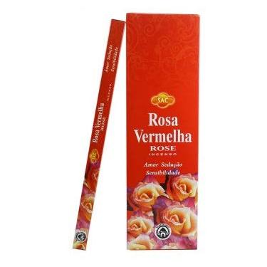 Imagem de Incenso Indiano Sac Rosa Vermelha 25 caixinhas - 200 varetas