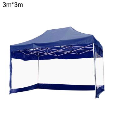 Imagem de Reakfaston — Protetor solar para tenda dobrável e proteção solar para ambientes externos, à prova de chuva, tecido dobrável para proteção solar (sem teto e suporte), Azul, 3X3, 1