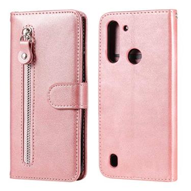 Imagem de Mobile phone accessories Para Motorola Moto G8 Power Lite Fashion Texture Zipper Horizontal Flip Capa de Couro com Suporte e Slots para Cartões e Função de Carteira phone case