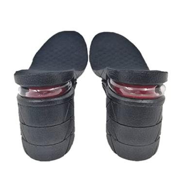 Imagem de Calçado unissex ajustável respirável da Kalevel de 3 a 8 cm com aproximadamente 3,18 a 3,15 polegadas de altura com quatro camadas invisível, palmilha elevada, palmilha elevadora,